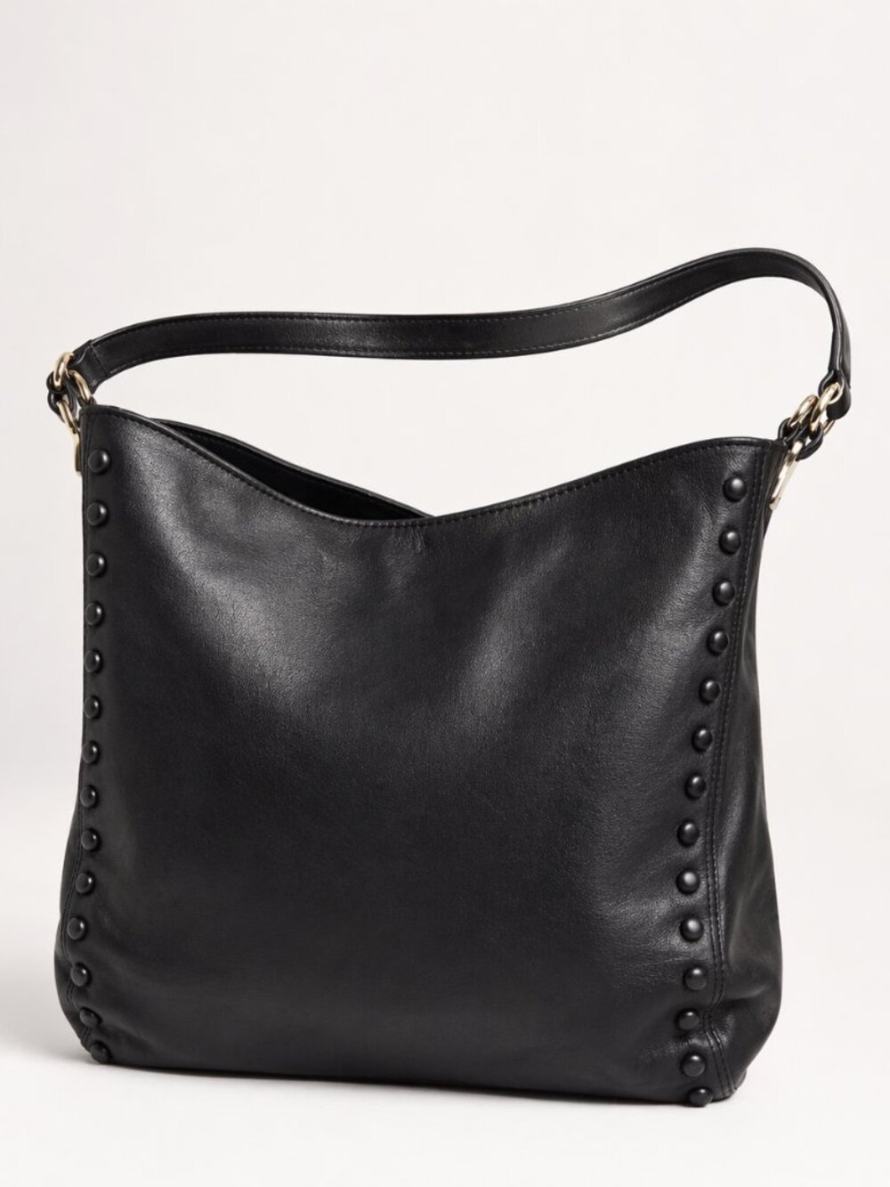 Loeffler Randall Tan Leather Studded Hobo Bag Convertible Shoulder Crossbody